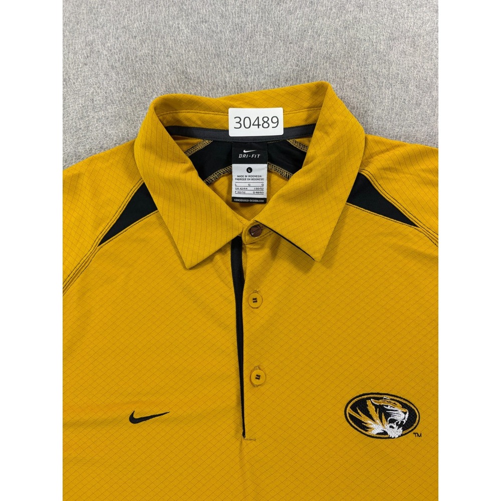 Missouri Tigers Nike Stitched Logo Short Sleeve Campus Polo Shirt (Men's Large) - Picture 4 of 11